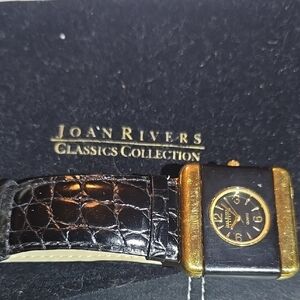 Joan Rivers Black and Gold Watch